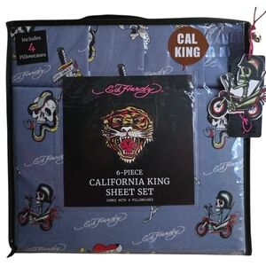 ❤️‍🔥 Ed Hardy 6 Piece California King Sheet Set